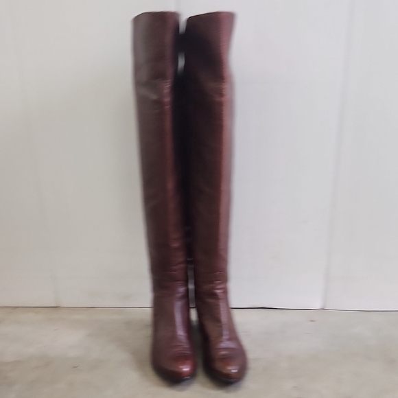 Everybody by BZ Moda Vintage Leather over the knee Boots womens EU 38.5 - Picture 3 of 7